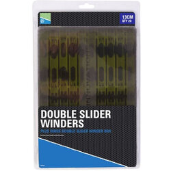 Preston - Double Slider Winders / 13cm Yellow In A Box - Preston