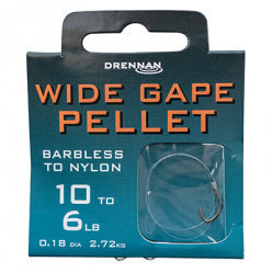 Drennan - Onderlijnen Wide Gape Pellet Barbless To Nylon - Drennan