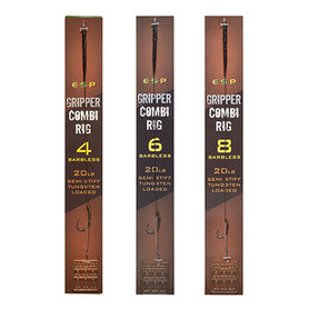 ESP - Onderlijnen Gripper Combi Rig Barbless - Brown - ESP
