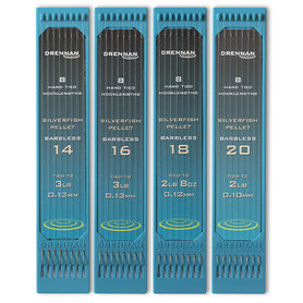 Drennan - Onderlijnen Silverfish Pellet Barbless  / 15cm- Drennan