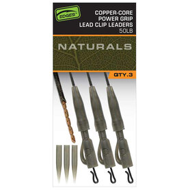 Fox Carp - Edges Naturals Copper-Core Power Grip Lead Clip Leaders - Fox Carp