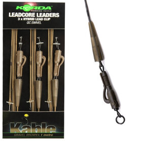 Korda - Leadcore Leaders Hybrid Lead Clip Gravel Brown - Korda