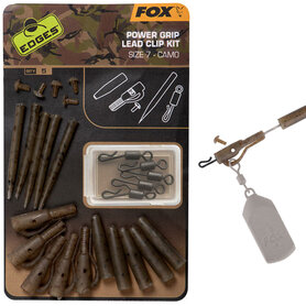 Fox Carp - Edges Camo Power Grip Lead Clip Kit / Size 7- Fox Carp