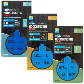 Preston - Onderlijnen Revalution Hooklengths N20/N30/N50 : 100cm - Preston