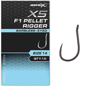 Matrix - Haken X5 F1 Pellet Rigger Barbless / Eyed - Matrix