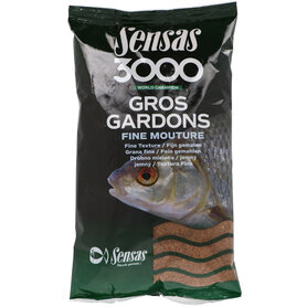 Sensas - Amorce 3000  Gros Gardon Fin. Mout. (Fijn) 1Kg - Sensas