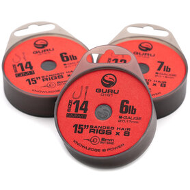 Guru - Guru - Onderlijn SMWG Bait Bands Rigs 15" Barbless / 38cm - Guru