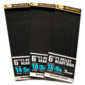 Guru - Onderlijn F1 Pellet Pole Rig 6" Barbless / 15cm - Guru