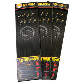 Guru - Onderlijn Super MWG Banded Ready Rigs 6" Barbless / 15cm - Guru