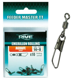 Rive - Feeder Master Rolling Swivel + Snap - Maat 10+0 - Rive