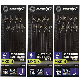 Matrix - Onderlijn MXC-4 / 10cm / 4" X-Strong Bait Band Rigs - Matrix