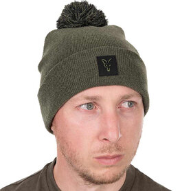 Fox Carp -  Collection Bobble Hat Green/Black - Fox Carp